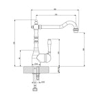 Armando Vicario Palais Kitchen Mixer - Chrome