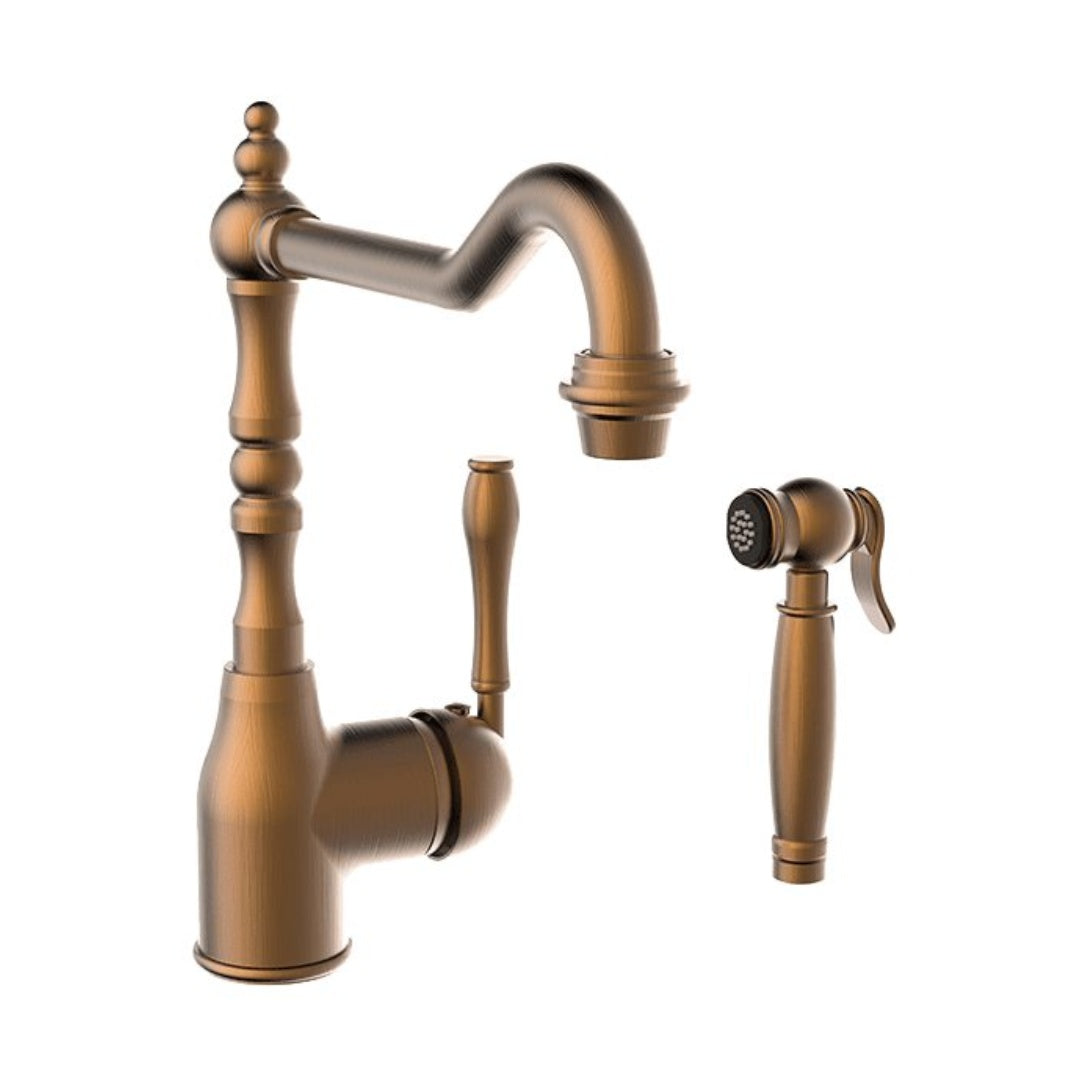 Armando Vicario Provincial Kitchen Mixer with Side Spray – Bronze - 400073BR