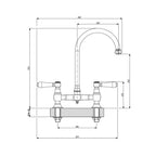 Armando Vicario Provincial Kitchen Tap - Chrome - 400160