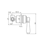 Armando Vicario Provincial Shower Wall Mixer - Chrome - 9060C