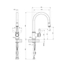 Armando Vicario Provincial Single Lever Kitchen Pull Out Mixer - Chrome