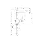 Armando Vicario Provincial Single Lever Sink Mixer - Chrome - 2050C