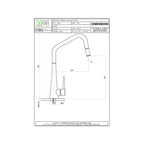 Armando Vicario Tink-D Kitchen Mixer With Pull-Out - Black - TINKD-B