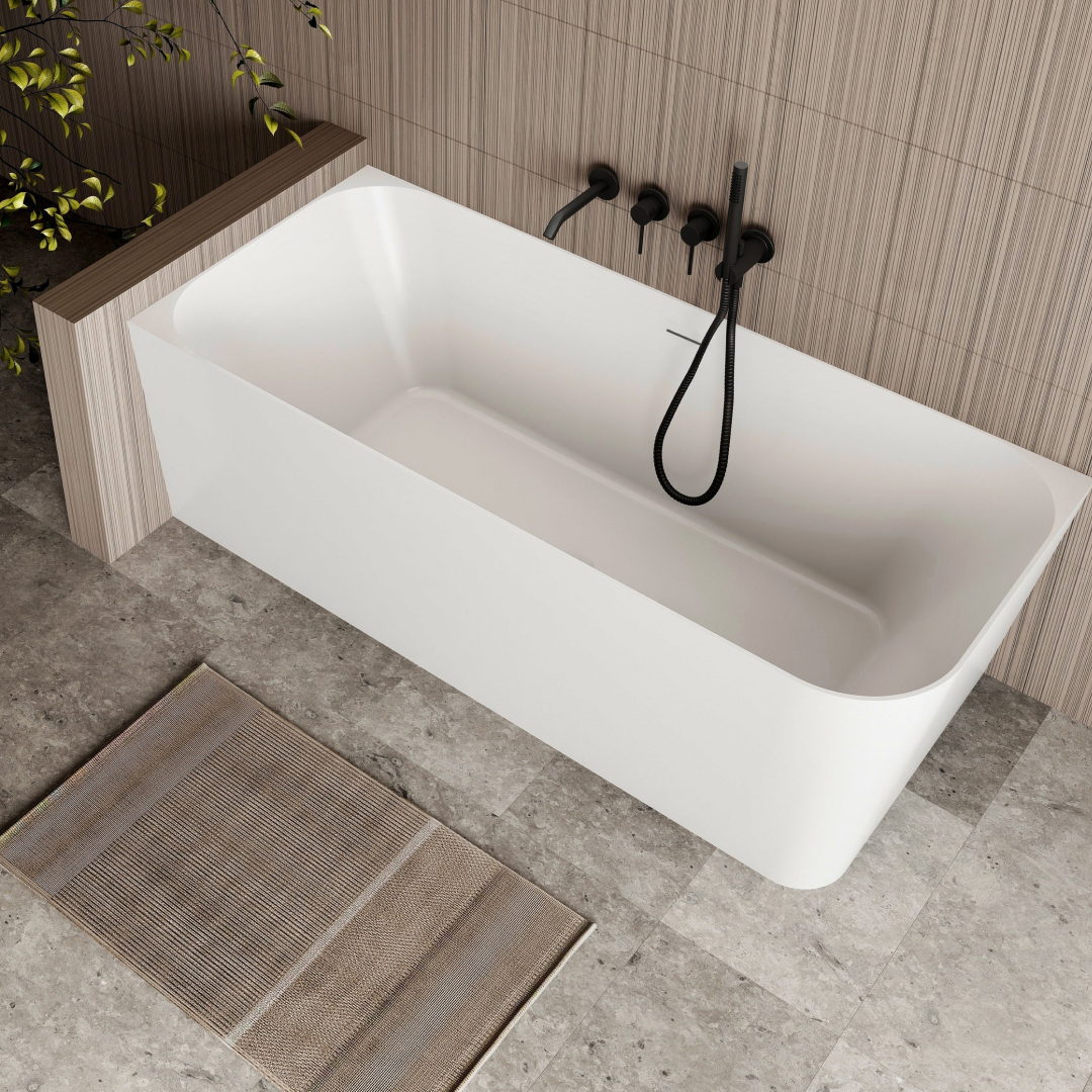 Cassa Design Ashton 1700mm Left Hand Corner Back To Wall Bath Includes Overflow - Gloss White - BT-AS1700LH
