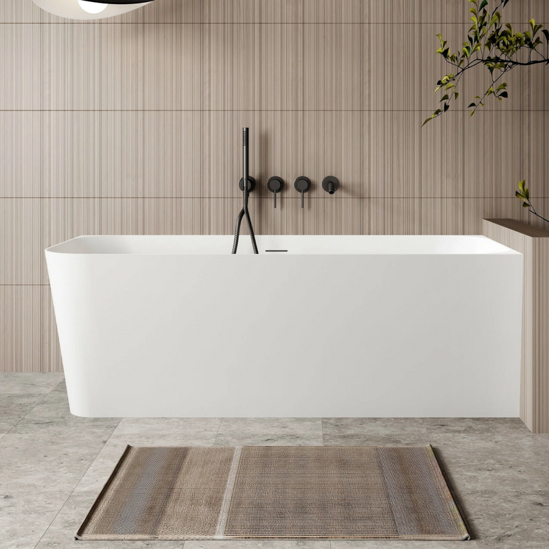 Cassa Design Ashton 1500mm Right Hand Corner Back To Wall Bath Includes Overflow - Matte White