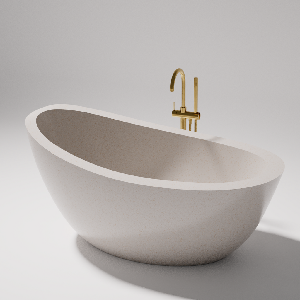 Pietra Bianca Autumn 1500mm Freestanding Bath - Black - PB4097-15-Black