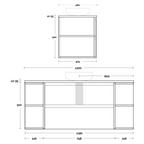 Marquis Avion 1200mm Wall Hung Vanity with Double Shelves - Avion 5 + Stadia Basin