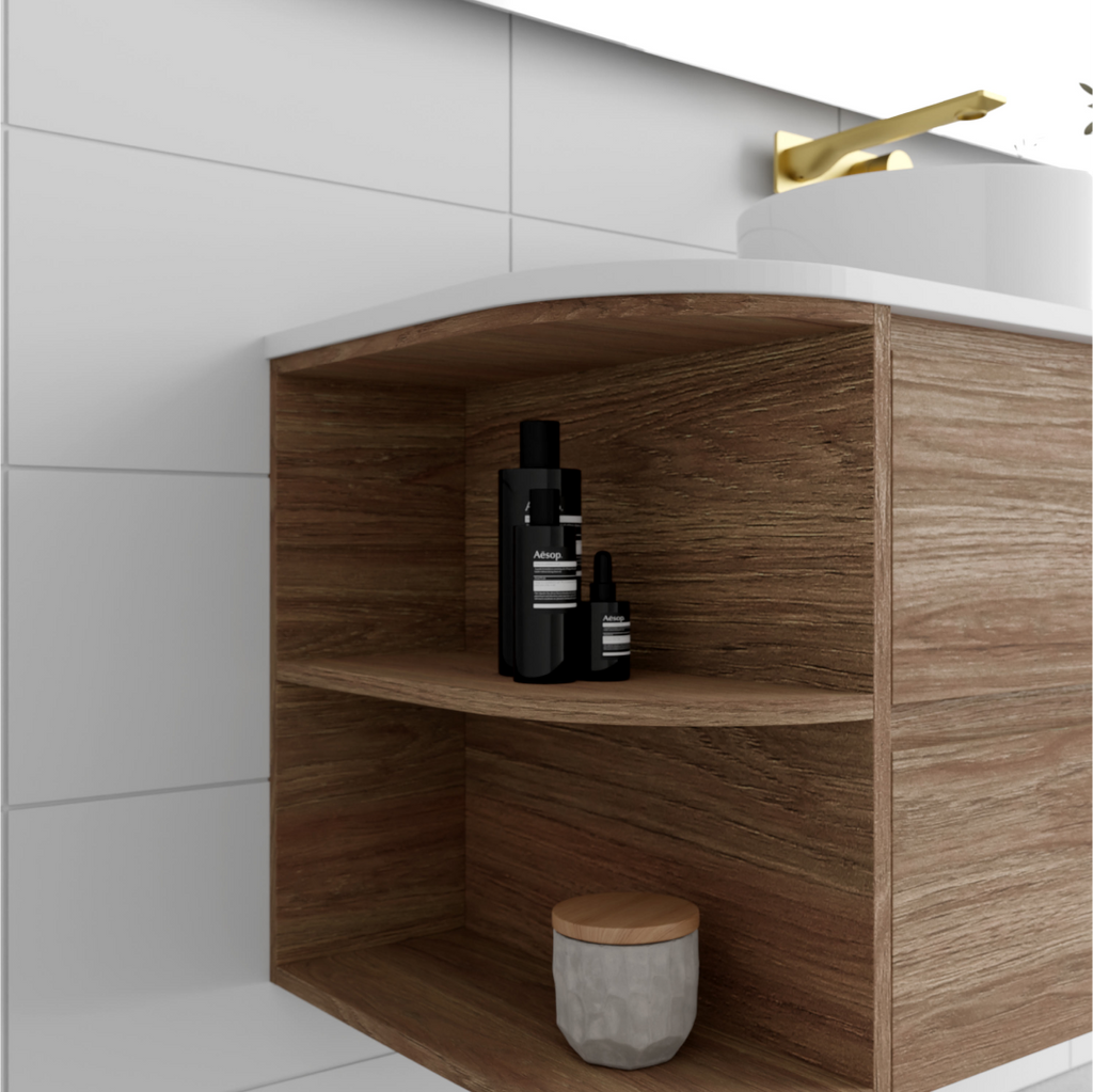 Marquis Avion 1200mm Wall Hung Vanity with Double Shelves - Avion 5 + Stadia Basin