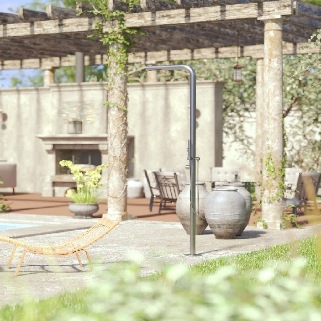 Rainware Avoca Hot & Cold Outdoor Freestanding Shower System - 316 Stainless Steel - Avoca-9016