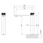 Phoenix Axia Vessel Basin Mixer - Matte Black - 117-7900-10