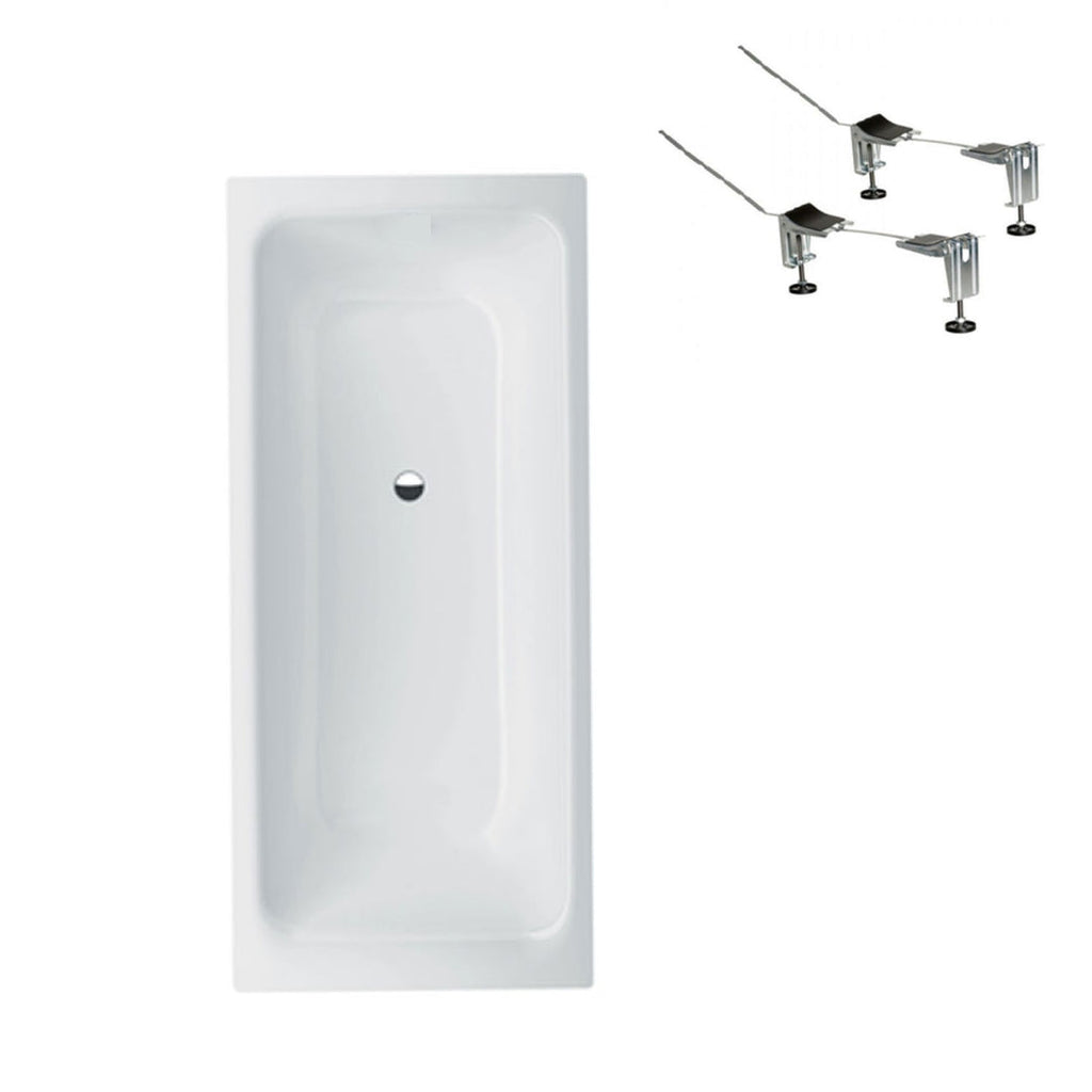 Bette Select Bath 1600mm No Overflow - Gloss White - No Bath Feet - B1303B