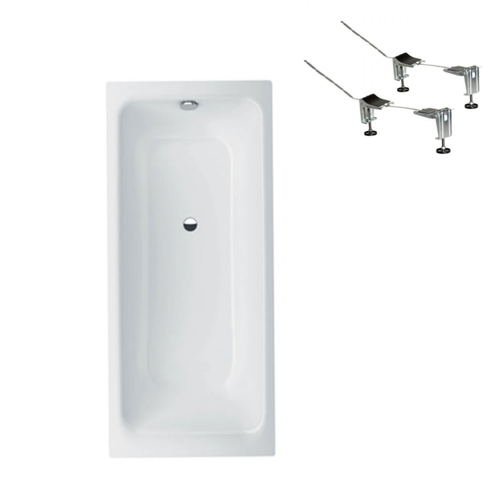 Bette Select Bath 1600mm With Overflow & Bath Feet - Gloss White - B1303WOB + B23-1500