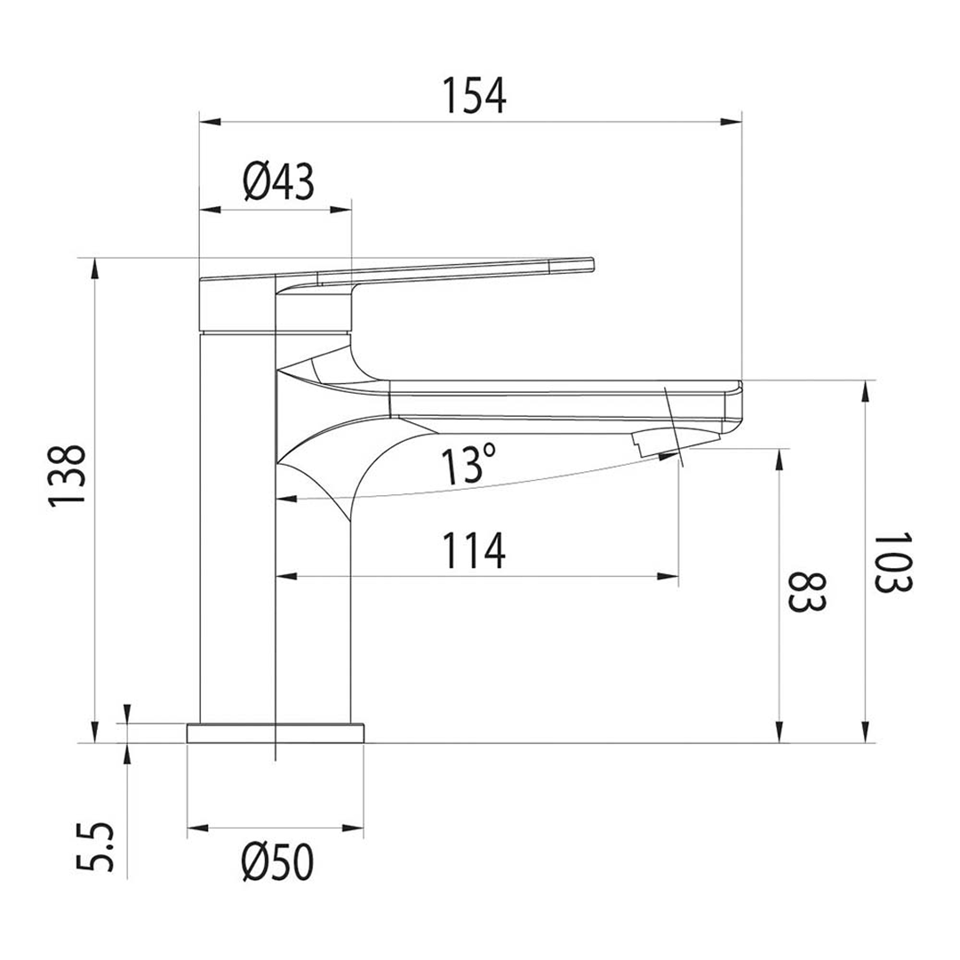 Argent Pace 2.0 Basin Mixer - LF Brushed Gold - B144285