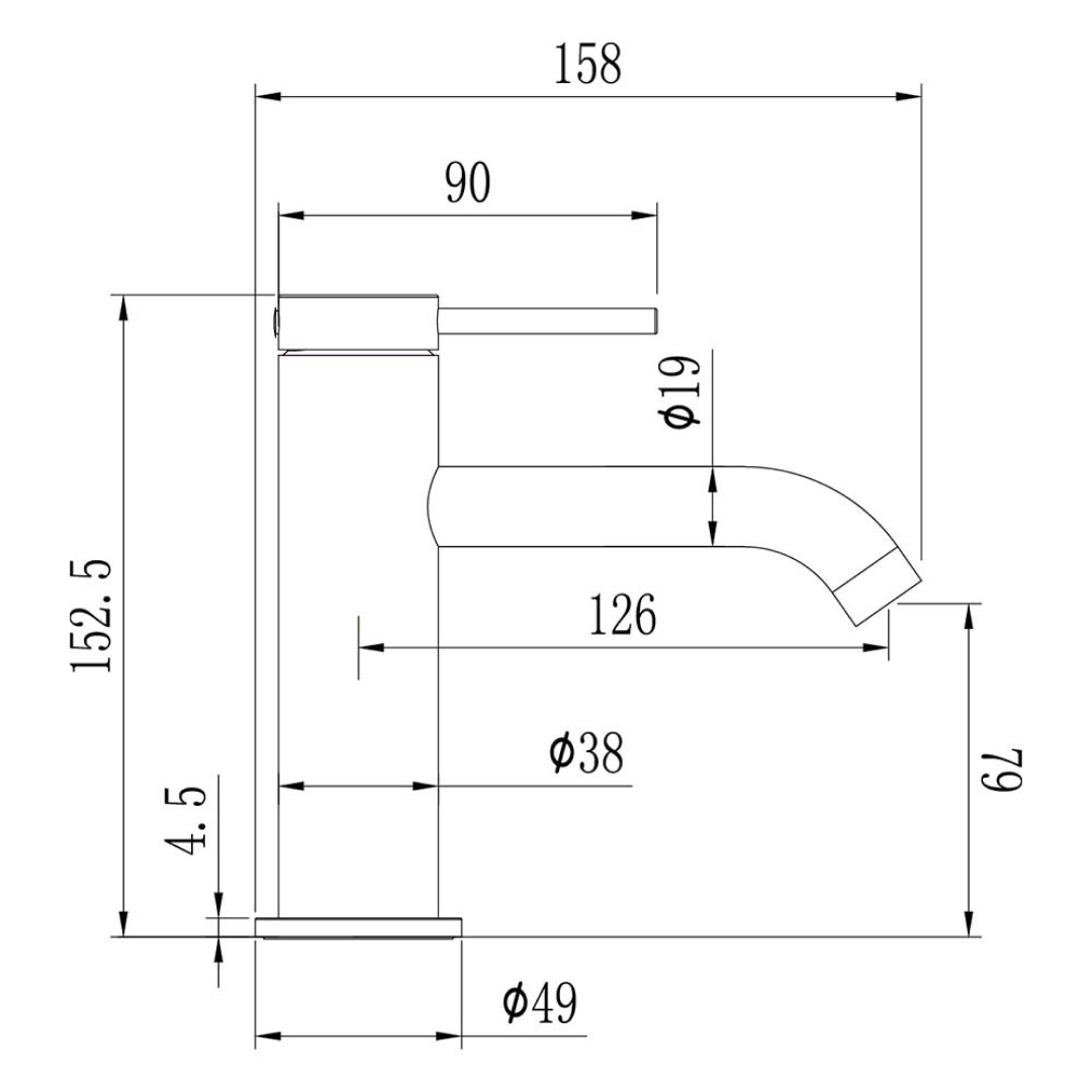 Argent Grace 2.0 Basin Mixer - LF Brushed Gold - B166385