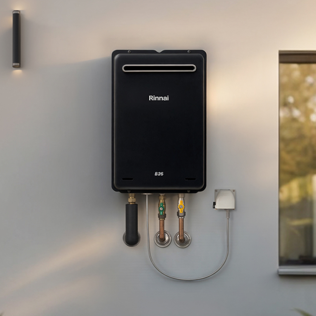 Rinnai B26 Continuous Flow Gas Hot Water System - Natural Gas 50°C B26N50ABLK