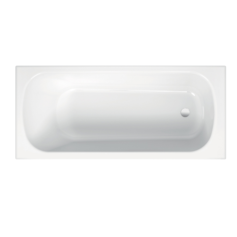 Bette Form 1600 Glazed Titanium Drop-In Bath - No Overflow or Waste - B2942B
