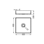 Nero Opal Square 400mm Stainless Steel Basin - Graphite - NRB401sGR