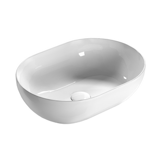 Globo T-Edge 500 Oval Above Counter Basin - Gloss White B6O50BI