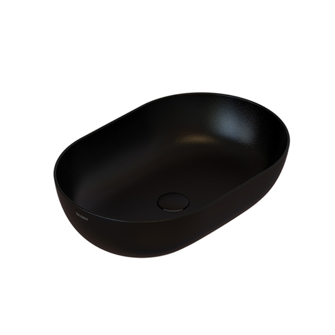 Globo T-Edge Oval Countertop Basin 540mm - Nero Opaco - B6O54AR