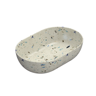 Globo T-Edge Oval Countertop Basin 540mm - Graniglia Beige - B6O54GB