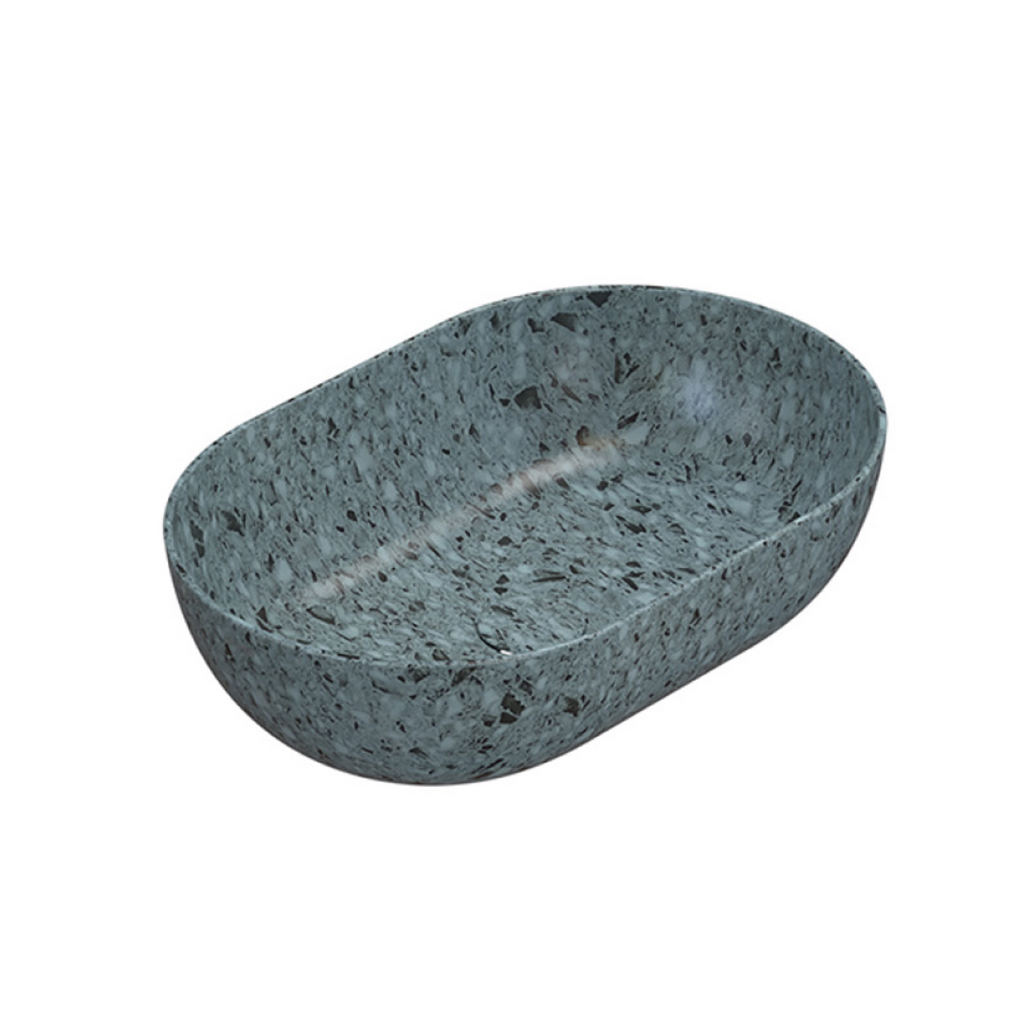Globo T-Edge Oval Countertop Basin 540mm - Graniglia Turchese - B6O54GT