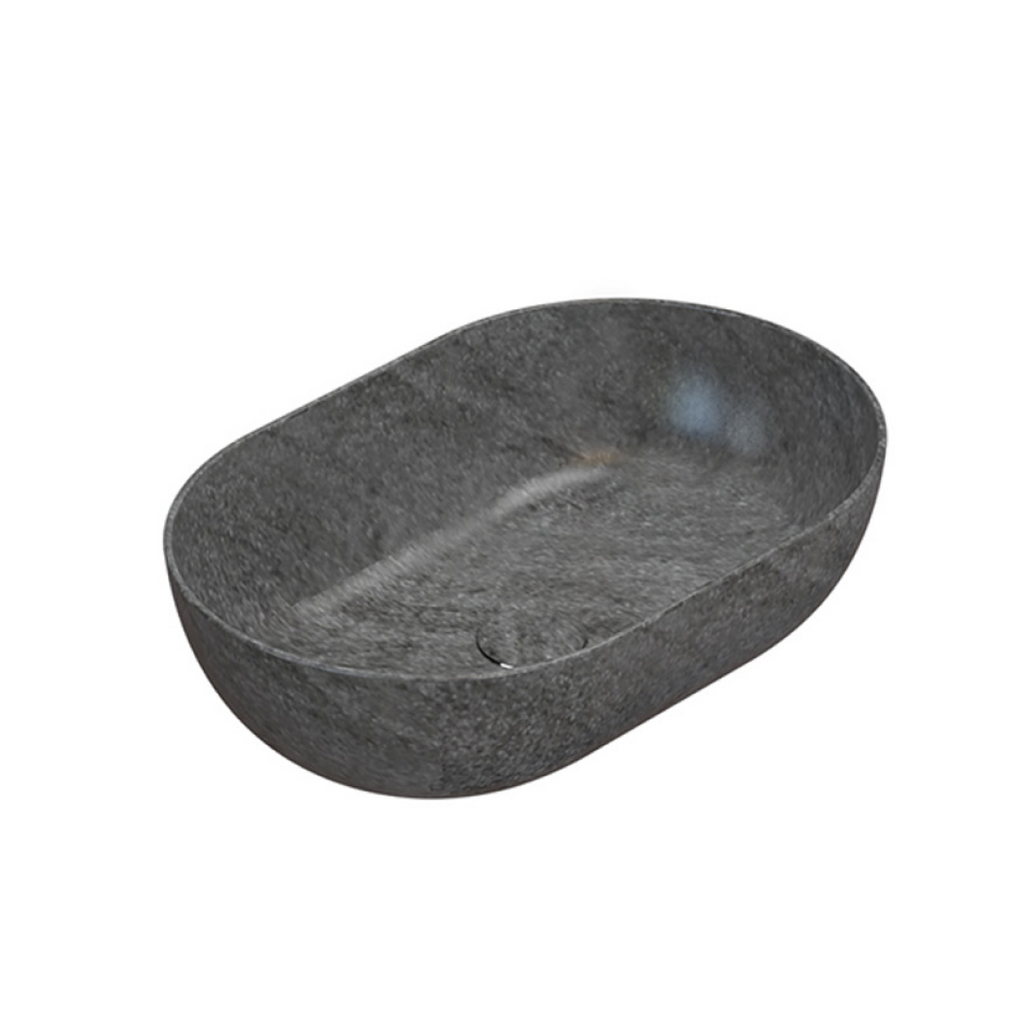 Globo T-Edge Oval Countertop Basin 540mm - Striato Grigio - B6O54SG