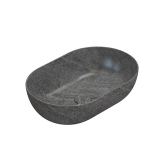 Globo T-Edge Oval Countertop Basin 540mm - Striato Grigio - B6O54SG
