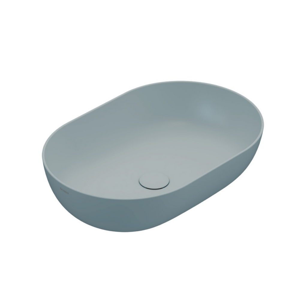Globo T-Edge Oval Countertop Basin 600mm - Bluette - B6O60BL