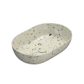 Globo T-Edge Oval Countertop Basin 600mm - Graniglia Beige - B6O60GB