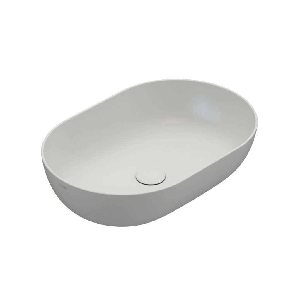 Globo T-Edge Oval Countertop Basin 600mm - Ghiaccio - B6O60GH