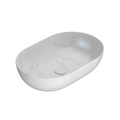 Globo T-Edge Oval Countertop Basin 600mm - Marmo di Carrara - B6O60MC
