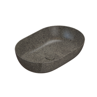 Globo T-Edge Oval Countertop Basin 600mm - Pepperino Grigio - B6O60PG