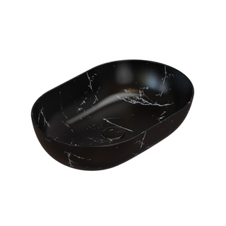 Globo T-Edge Oval Countertop Basin 600mm - Portoro Nero - B6O60PN