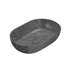 Globo T-Edge Oval Countertop Basin 600mm - Striato Grigio - B6O60SG