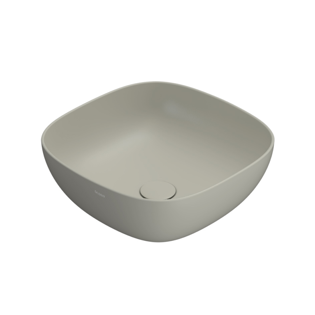 Globo T-Edge Soft Square Countertop Basin 420mm - Cachemire - B6Q43CC