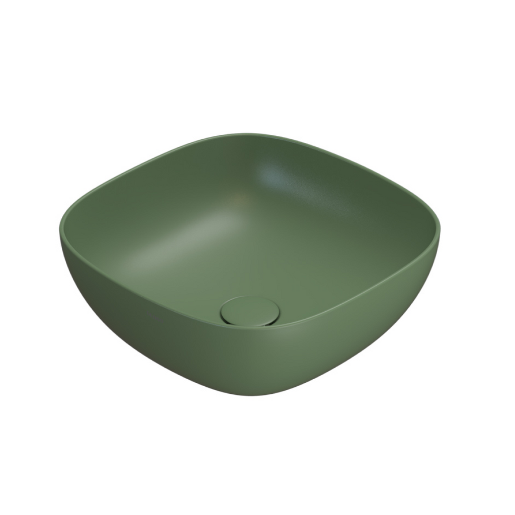 Globo T-Edge Soft Square Countertop Basin 420mm - Felce - B6Q43FE