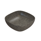 Globo T-Edge Soft Square Countertop Basin 420mm - Pepperino Grigio - B6Q43PG