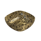 Globo T-Edge Soft Square Countertop Basin 420mm - Portoro Marrone - B6Q43PM