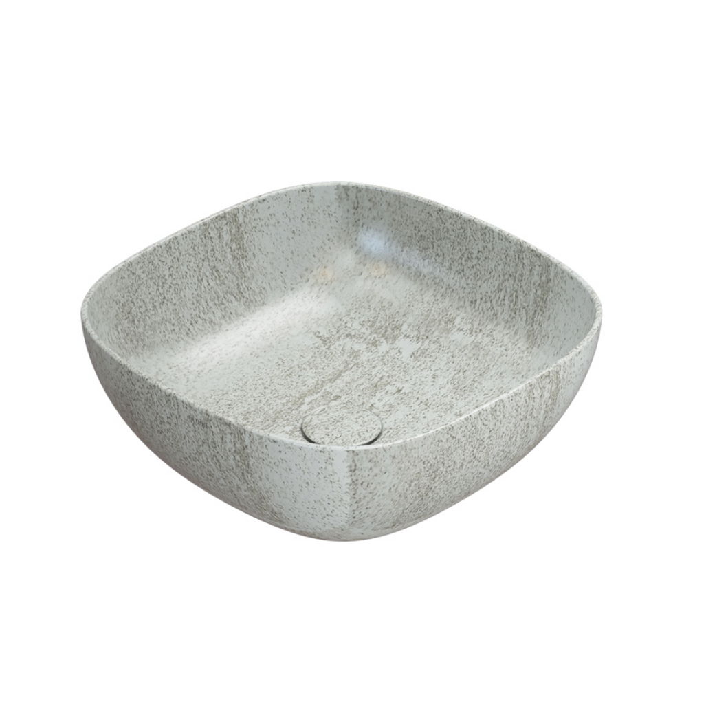 Globo T-Edge Soft Square Countertop Basin 420mm - Striato Beige - B6Q43SB