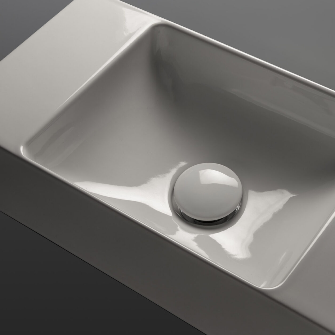 Globo T-Edge 500 Hand Rinse Wall/Above Counter Basin - Gloss White B6R52BI