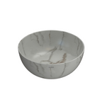 Globo T-Edge Round Countertop Basin 370mm- Arabescato Chiaro - B6T37AC