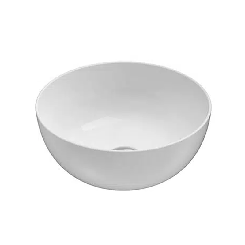 Globo T-Edge Round Countertop Basin 370mm - Gloss White - B6T37BI