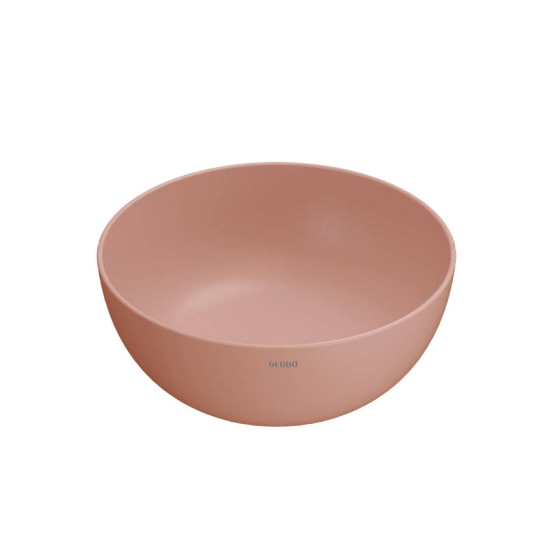 Globo T-Edge Round Countertop Basin 370mm - Fard - B6T37FR