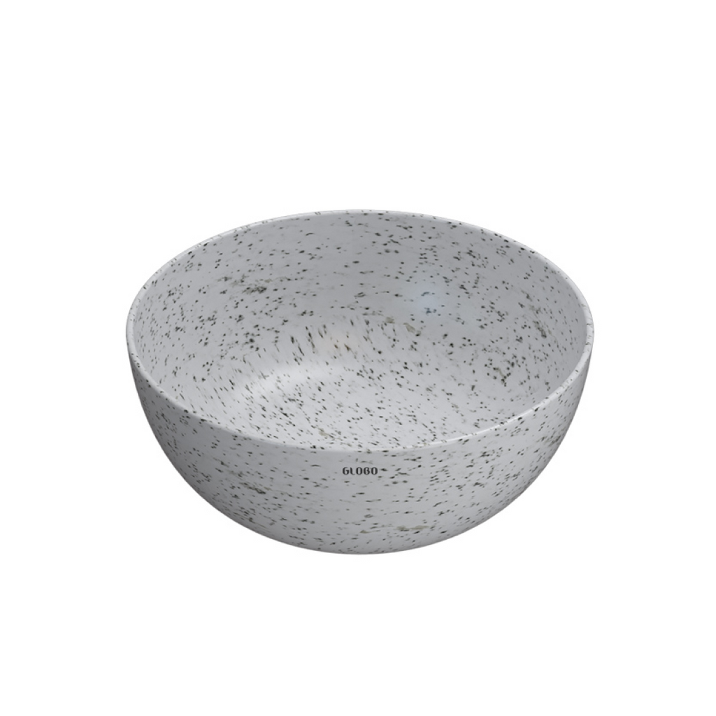 Globo T-Edge Round Countertop Basin 370mm - Graniglia Ghiaccio - B6T37GG