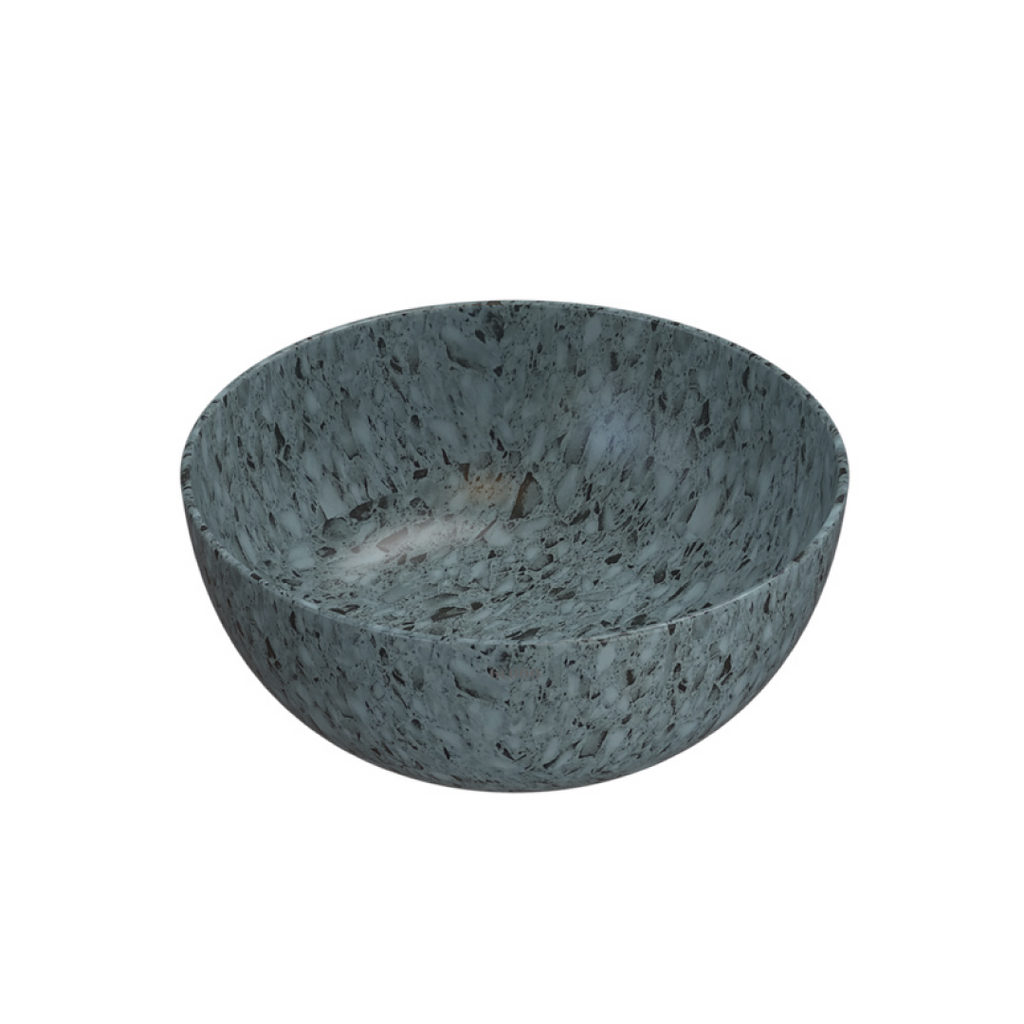 Globo T-Edge Round Countertop Basin 370mm - Graniglia Turchese - B6T37GT