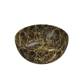 Globo T-Edge Round Countertop Basin 370mm - Portoro Marrone - B6T37PM