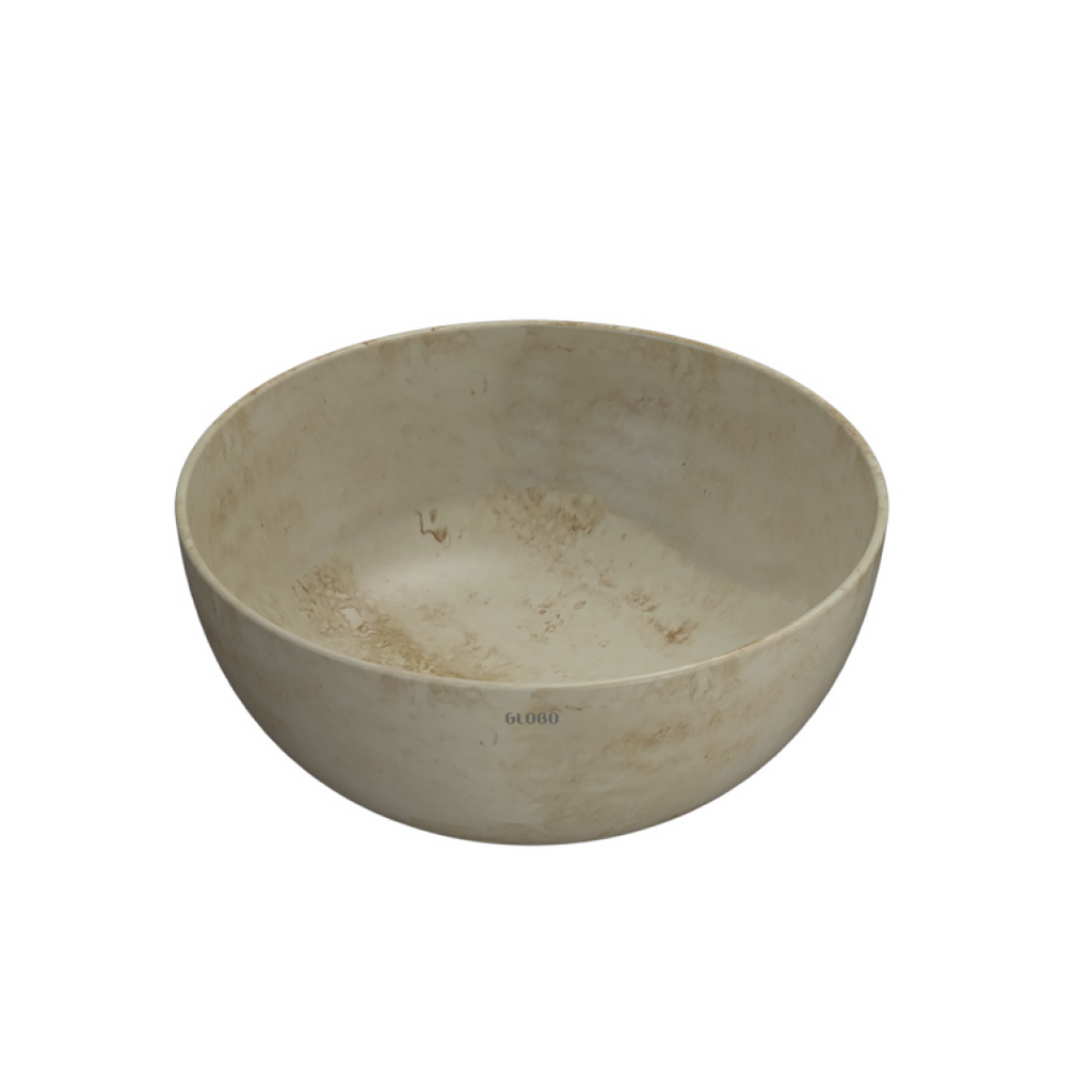 Globo T-Edge Round Countertop Basin 370mm - Travertino - B6T37TR