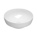 Globo T-Edge 370mm Round Above Counter/Semi-Inset Basin - Gloss White B6T38BI