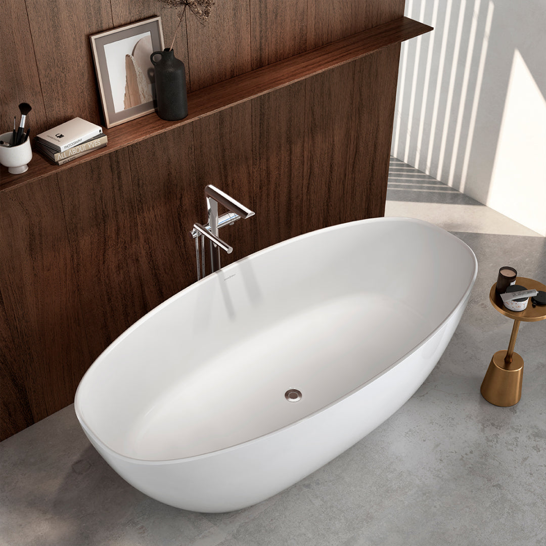 Victoria + Albert Barcelona 1800mm Freestanding Bath - Matte White - BA3M-N-SW-NO