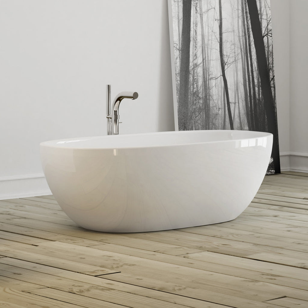 Victoria + Albert Barcelona Classic 1785mm Freestanding Bath - Gloss White - BAR-N-SW-NO